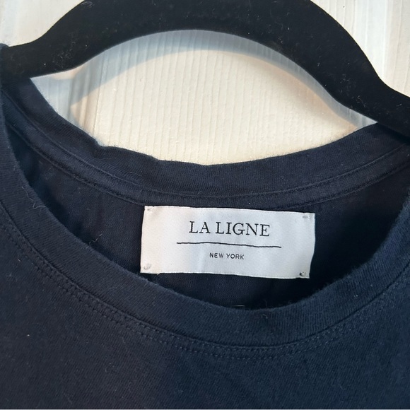 La Ligne Striped Cotton Long Sleeve Top - Picture 2 of 4